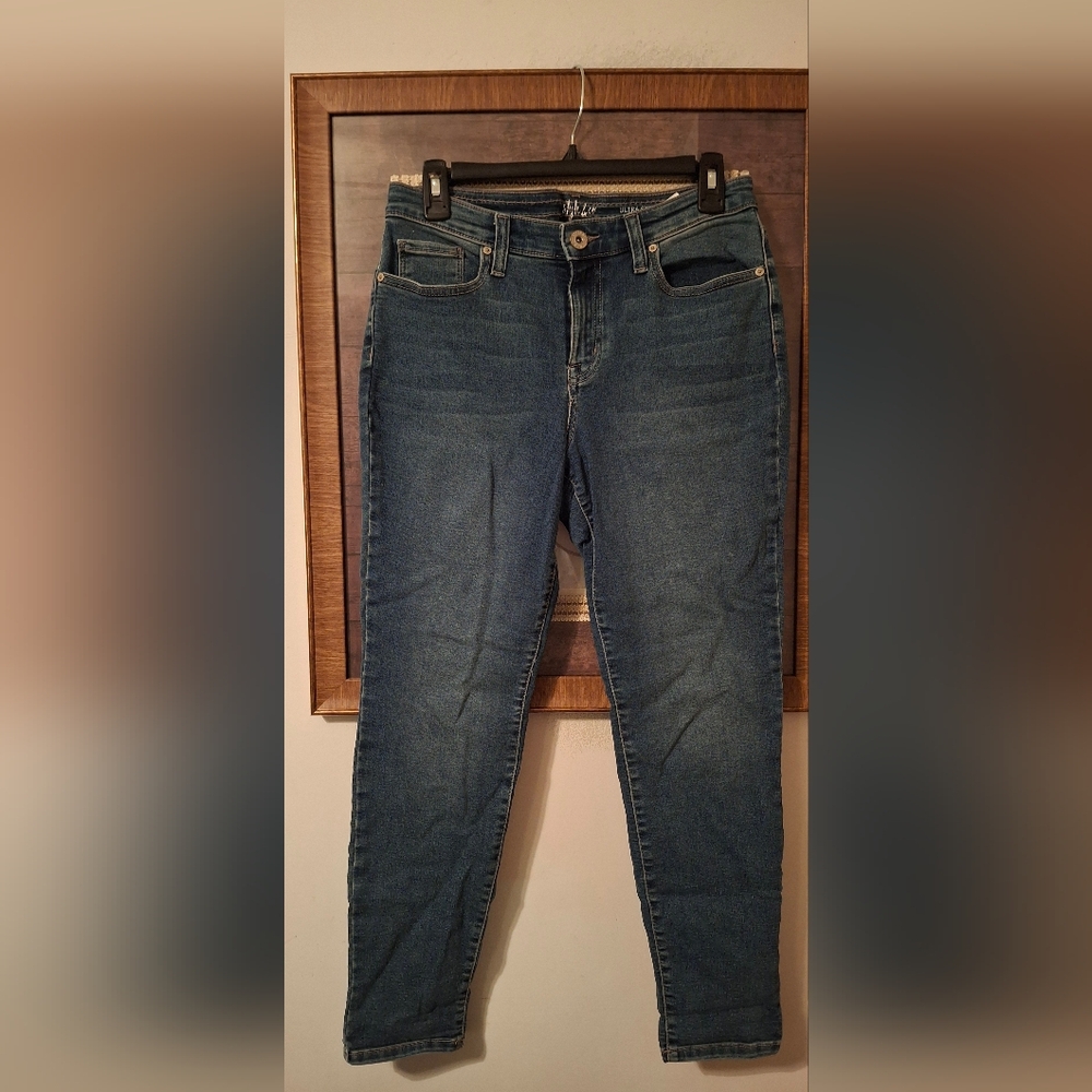 Women's Denim Ultra Skinny Jeans/ Leggings-10 Short